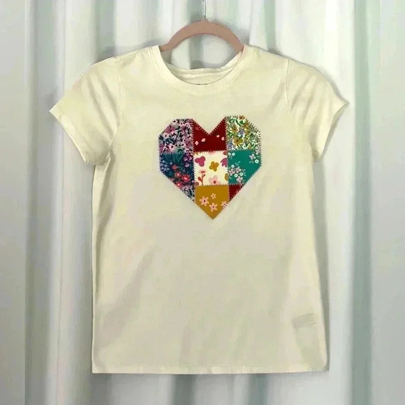 Cat & Jack Floral Heart Short Sleeve Graphic T-shirt (603) - Picture 1 of 9